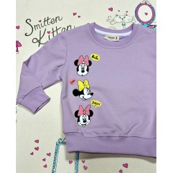 Детска памучна блуза в лилаво с Мини Маус Детска памучна блуза в лилаво с Мини Маус