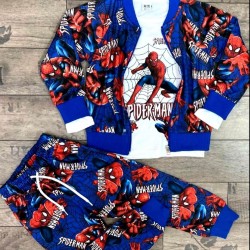 Детски спортен комплект в синьо от 3части Спайдърмен Детски спортен комплект в синьо от 3части Спайдърмен