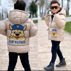 Детско зимно пухено яке в бежово с Чейс от ПЕС ПАТРУЛ Детско зимно пухено яке в бежово с Чейс от ПЕС ПАТРУЛ