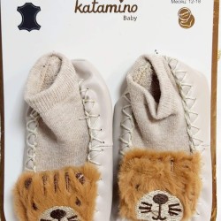 Бебешки чорапи с кожена подметка  Животинки