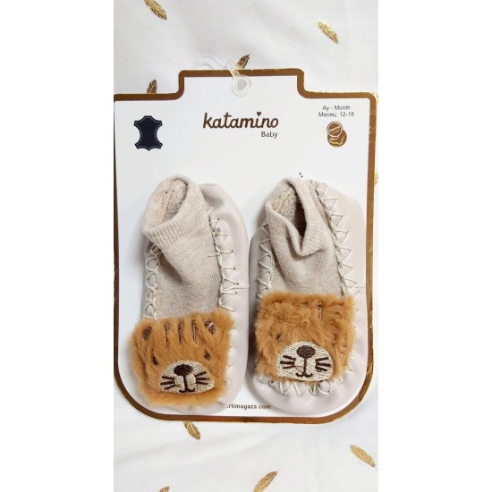 Бебешки чорапи с кожена подметка Животинки Бебешки чорапи с кожена подметка Животинки