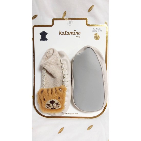 Бебешки чорапи с кожена подметка Животинки Бебешки чорапи с кожена подметка Животинки