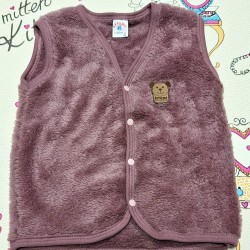 Детски мек елек в тъмно розово Детски мек елек в тъмно розово