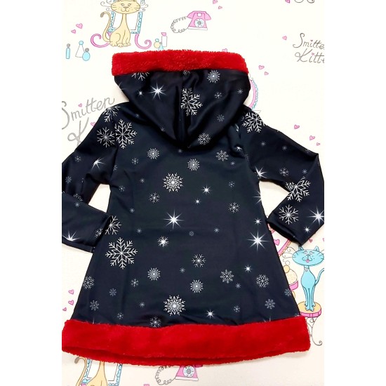 Детска Коледна рокля с качулка Еднорог Детска Коледна рокля с качулка Еднорог