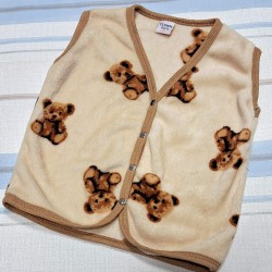 Детски мек елек в бежово ,,Мечета