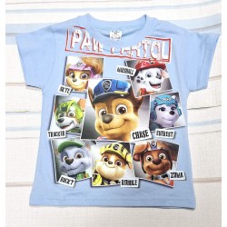 Детска лятна тениска в светло синьо с кучетата от Пес патрул