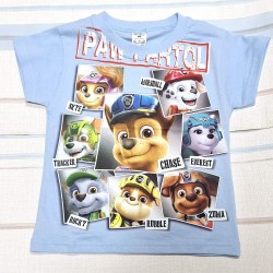 Детска лятна тениска в светло синьо с кучетата от Пес патрул Детска лятна тениска в светло синьо с кучетата от Пес патрул