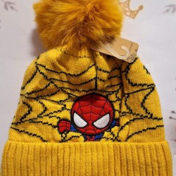 Детска плетена шапка Спайдърмен в жълто 3-6г Детска плетена шапка Спайдърмен в жълто 3-6г