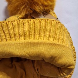 Детска плетена шапка Спайдърмен в жълто 3-6г