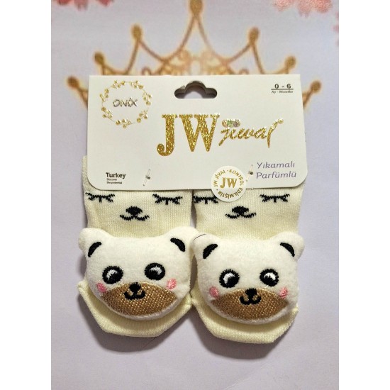 Бебешки весели чорапи с играчка с животни 0м-6м