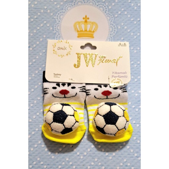 Бебешки весели чорапи с играчка с животни 0м-6м Бебешки весели чорапи с играчка с животни 0м-6м