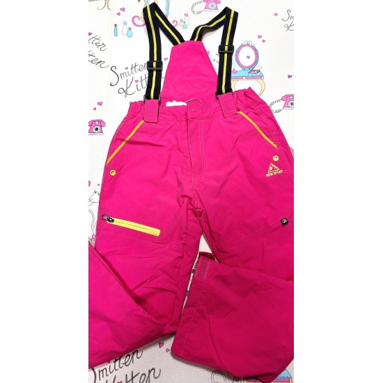 Детски зимен гащеризон грейка/панталон в розово за сняг и ски