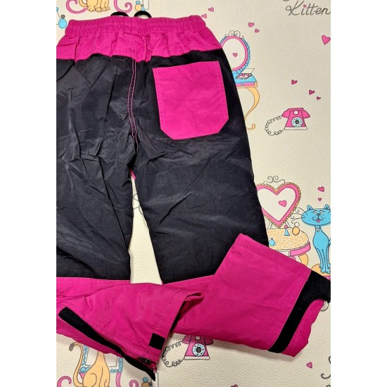 Зимен детски шушляков панталон грейка в циклама