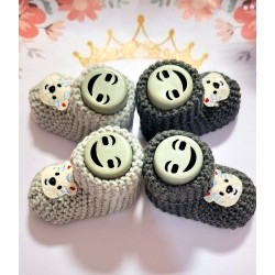 Плетени бебешки терлички ,,Меченца