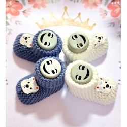 Плетени бебешки терлички ,,Меченца