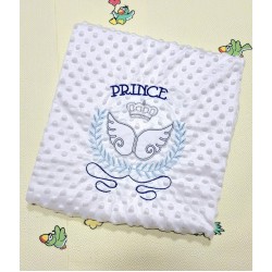 Бебешко одеяло/пелена в бяло и синьо  Принц