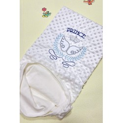 Бебешко одеяло/пелена в бяло и синьо Принц Бебешко одеяло/пелена в бяло и синьо Принц