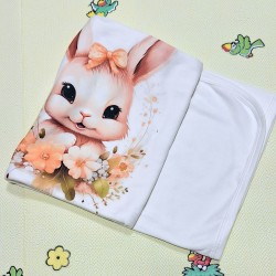 Бебешка памучна пелена/одеяло  Зайче