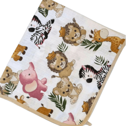 Бебешка муселинова пелена Диви животни Бебешка муселинова пелена Диви животни