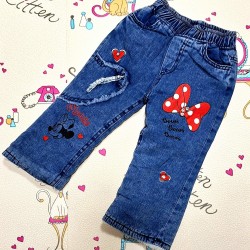 Детски ватирани зимни дънки  Мини