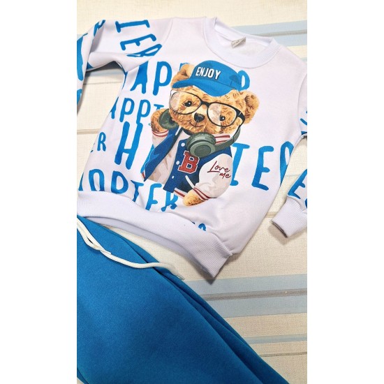 Луксозен ватиран детски комплект ,,Мечо с шапка