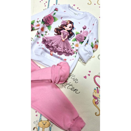 Детски луксозен ватиран комплект ,,Принцесата с розите