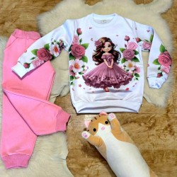 Детски луксозен ватиран комплект Принцесата с розите Детски луксозен ватиран комплект Принцесата с розите