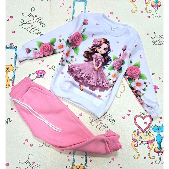Детски луксозен ватиран комплект ,,Принцесата с розите