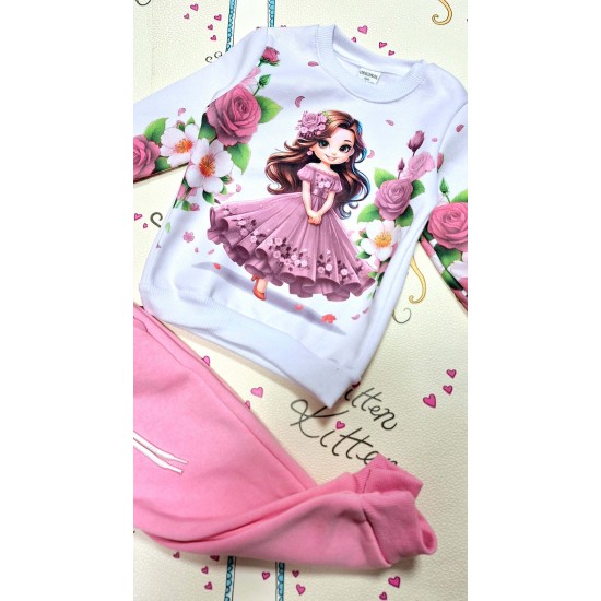 Детски луксозен ватиран комплект ,,Принцесата с розите