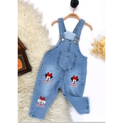 Детски дънков гащеризон с Мини Маус с джобче Детски дънков гащеризон с Мини Маус с джобче
