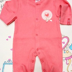 Бебешки леко ватиран и мек гащеризон в корал Бебешки леко ватиран и мек гащеризон в корал