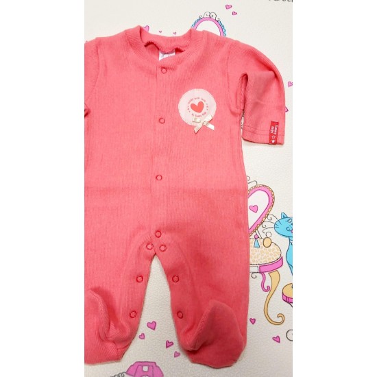 Бебешки леко ватиран и мек гащеризон в корал Бебешки леко ватиран и мек гащеризон в корал