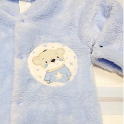 Бебешки пухкав гащеризон в светло синьо Мече Бебешки пухкав гащеризон в светло синьо Мече