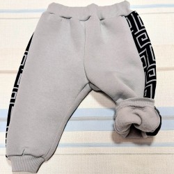 Бебешки ватиран комплект в светло сиво Трите мечета Бебешки ватиран комплект в светло сиво Трите мечета