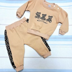 Бебешки ватиран комплект в бежово Трите мечета Бебешки ватиран комплект в бежово Трите мечета