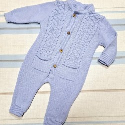Бебешки гашеризон от фино плетиво в синьо