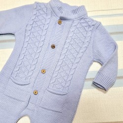 Бебешки гашеризон от фино плетиво в синьо Бебешки гашеризон от фино плетиво в синьо