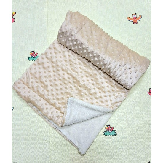 Меко бебешко одеяло в бежово/кафяво Меко бебешко одеяло в бежово/кафяво