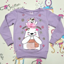 Детска леко ватирана блуза в лилаво Мечета Детска леко ватирана блуза в лилаво Мечета