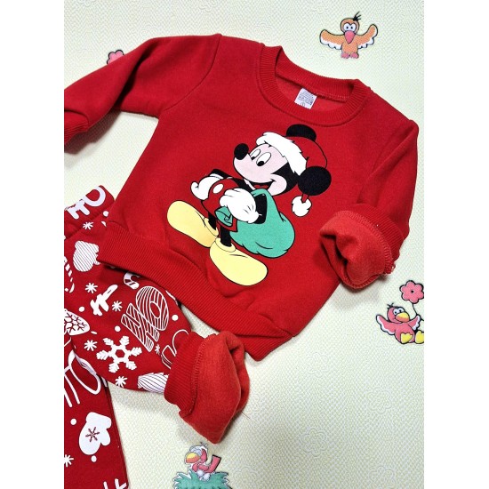 Коледен детски ватиран комплект ,,Мики Маус