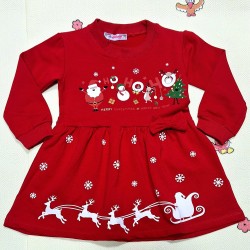 Детска Коледна рокля Дядо Коледа и приятели Детска Коледна рокля Дядо Коледа и приятели