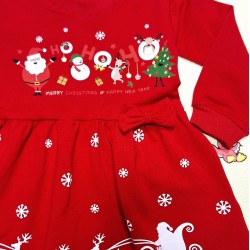 Детска Коледна рокля Дядо Коледа и приятели Детска Коледна рокля Дядо Коледа и приятели