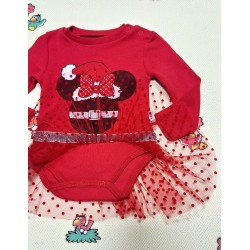 Коледна бебешка боди рокля с тюл  Мини