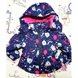 Детско зимно шушляково яке в тъмносиньо с мечета Детско зимно шушляково яке в тъмносиньо с мечета