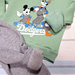 Детски ватиран комплект в зелено и сиво Мики Доджър Детски ватиран комплект в зелено и сиво Мики Доджър