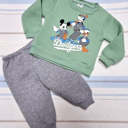 Детски ватиран комплект в зелено и сиво Мики Доджър Детски ватиран комплект в зелено и сиво Мики Доджър