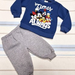 Детски ватиран комплект в тъмносиньо и сиво Мики и приятели Детски ватиран комплект в тъмносиньо и сиво Мики и приятели