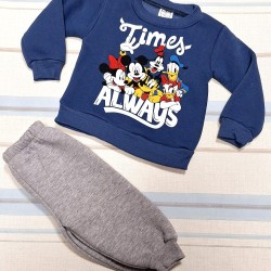 Детски ватиран комплект в тъмносиньо и сиво Мики и приятели Детски ватиран комплект в тъмносиньо и сиво Мики и приятели