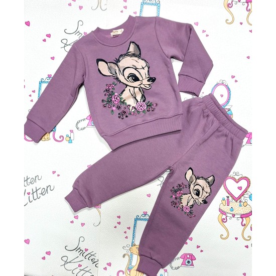 Детски ватиран комплект в лилаво  Сърничка