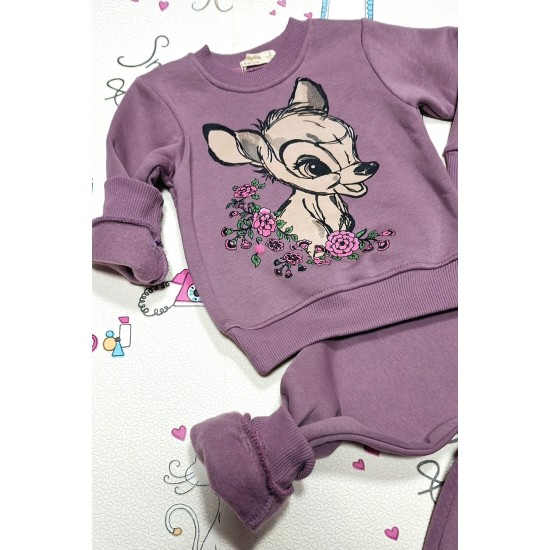 Детски ватиран комплект в лилаво  Сърничка